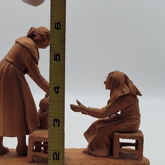 RARE Grasso Signed Terracotta Sculpture Italy Learning To Walk Handmade Estate - Picture 11 of 12